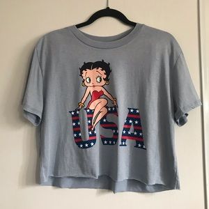❌SOLD❌NWOT Betty Boop Cropped Graphic Tee